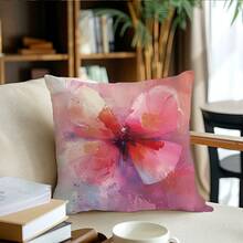 1 件 17.7*17.7 英寸（45*45 厘米）蝴蝶印象水彩风格桃皮枕套，适用于家居装饰、卧室、客厅、沙发，时尚、艺术、奢华，是营造氛围或日常使用、送礼的理想选择 - 彩色 - 查看 7