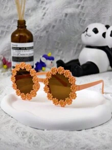 1 件/7 件儿童和家长时尚雏菊花时尚眼镜，儿童户外/沙滩拍照道具眼镜 - 彩色 - 查看 4