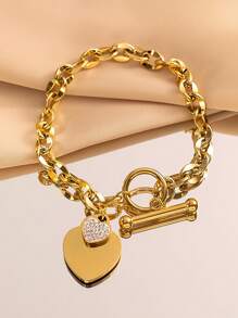 Simple & Stylish Summer Heart Stainless Steel Jewelry, Matching IoT Buckle, Unique & Elegant Women's Fashion With Minimalistic Design Valentines,Mom,Mother,Mother's Day,Gift - Star - View 14