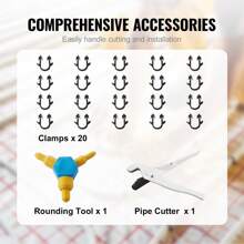 PEX-AL-PEX Tube  656ft  5 8" Diameter Aluminum-Plastic Composite Pipe Oxygen Barrier Radiant Floor PEX Pipe  0.08" Thickness Radiant Heat Floor Plumbing Inner Aluminum Layer PEX Tubing Pipe