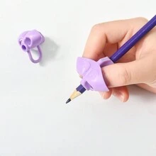 1入組/5入組三指握筆姿勢正確器，適用於兒童、小學生書寫姿勢矯正、筆握矯正 - 彩色 - 查看 8