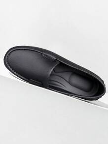 Women's Slip-On Flat EVA Black Casual Fashion Loafers, Low Vamp Leisure Shoes For Spring And Autumn - Black - View 5