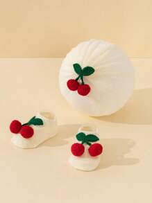 1 Set Baby Girl Cute Cherry Lace Hollow Out Sunhat And Socks, Fresh Style For Spring/Summer - 1PC - View 10