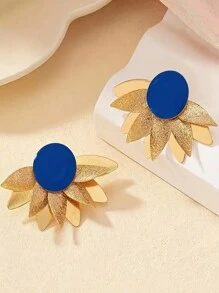 1 cặp hoa tai thả kim loại hình lá và hoa tráng men, trang sức tai thời trang cho nữ ngày lễ tình nhân, mẹ, mẹ, ngày của mẹ, quà tặng - Hoa tai - Xem 5