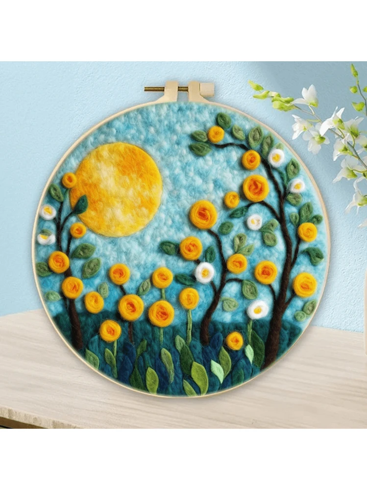 Meecaa DIY Naaldviltenset voor beginners, vuurtorenlandschap zee