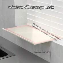 1pc Magnetic Window Sill Extension Board, Kitchen Countertop Widening Shelf, No-Drill Window Sill Extension Storage Rack - Multicolor - View 4