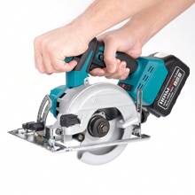 Máy cưa đĩa không chổi than dùng pin Hormy 18V kèm 1 pin (125mm) - Máy cưa đĩa cầm tay cầm tay để chế biến gỗ, Độ sâu cắt 45mm, Cắt vát 45°, Thích hợp cho Ngói, Đá, Đồ nội thất DIY, Sân vườn, Nhà & Nhà máy - Màu xanh lam - Xem 11