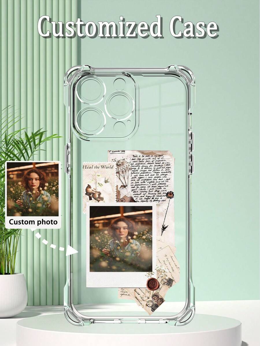 Funda de teléfono personalizada con diseño de cartel vintage, funda suave de silicona transparente y a prueba de golpes con fotos y imágenes personalizables para protección completa de teléfonos Apple, compatible con iPhone 6/7/8/XS/XR/11/12/13/14/15 Plus. La mejor opción para regalos como bodas, cumpleaños, graduaciones, aniversarios, San Valentín y Navidad. - transparente - Ver 1