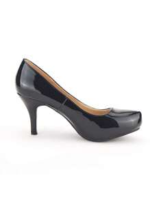Women's Low Stiletto Heel Classic Elegant Versatile Dress Platform Office Work Pumps Shoes - màu đen - Xem 7