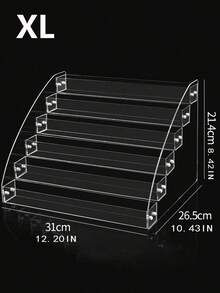 1pc Multi-Functional Transparent Display Stand Acrylic Plastic Manicure Shop Organizer For Cosmetics, Perfume, Lipstick, Essential Oil Storage Box On Dressing Table - Clear - View 9