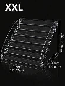 1pc Multi-Functional Transparent Display Stand Acrylic Plastic Manicure Shop Organizer For Cosmetics, Perfume, Lipstick, Essential Oil Storage Box On Dressing Table - Clear - View 10