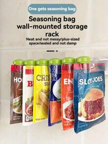 1pc Wall-Mounted Bag Holder For Condiment Packets And Seasoning Packets, Kitchen Organizer,Food,,Kitchen,Cooking,Seasoning,Spice,Party,Travel,Kitchen Items,Kitchen Tools,Kitchen Things. - Multicolor - View 7