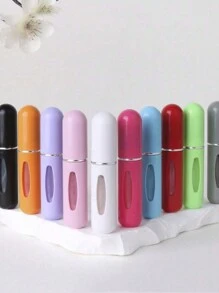 底部直充香水瓶，1/3入組5ml塑料PP糖果色橢圓形帶可見窗口，自動抽吸方便噴瓶，液體分配器不漏，適合旅行、戶外、家庭、節日等使用 - 彩色 - 查看 4