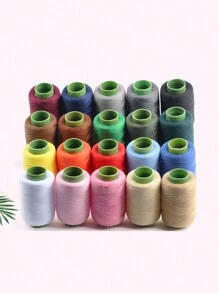 5/10 件装白色 #402 缝纫机线，200 码，适用于家庭缝纫 - 白色 - 查看 5