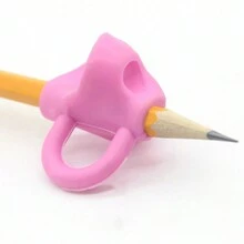 1入組/5入組三指握筆姿勢正確器，適用於兒童、小學生書寫姿勢矯正、筆握矯正 - 彩色 - 查看 5