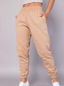 Women Sweatpants - Màu nâu  Mocha - Xem 1
