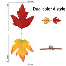 5pcs/50pcsArtificial Maple Leaf Halloween Harvest Festival Thanksgiving Home Decoration Fall Color System Simulation Maple Leaf - Multicolor - View 10
