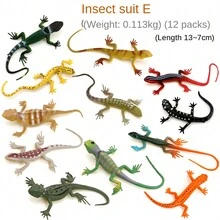 Realistic Insect, Reptile & Amphibian Toy Set, Including Cockroach, Fly, Frog, Snake, Grasshopper, Centipede, Ant, Mantis, Slug, Lizard, Chameleon - Educational & Fun Gift For Kids Room Decoration - Multicolor - View 15
