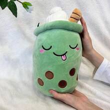 1 pezzo Cuscino peluche a forma di tè al latte simulato carino, bambola tazza di tè al latte alla frutta divertente, regalo per il letto - Multicolore - Visualizzare 19