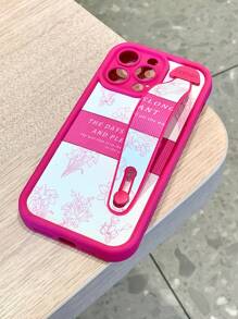 Minimalist Vintage Floral Perforated Shockproof Phone Case For Apple