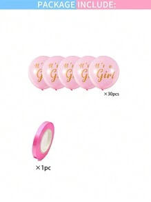 Gender Reveal Balloons Girl Or Boy Latex Balloon 12 Inches Pink Blue Party Balloon For Gender Reveal Baby Shower Themed Decorations Baby Shower Family Decorations Gifts - Multicolor - View 11