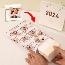 1 件个性化时尚定制图案/照片卫生巾纸巾收纳袋、布艺纸巾盒套、悬挂式纸巾架、家居装饰、纸巾收纳袋 - 彩色 - 查看 6