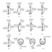 72Pcs/Sets Piercing Kit For Body Piercings With Piercing Tools For Eyebrow Nose Ear Septum Belly Button Lip Tongue Cartilage And More With 12G 13G 14G Mix Random Piercing Needles - Silver - View 6