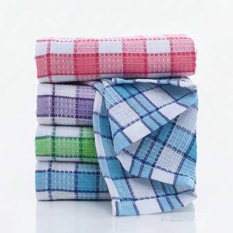 大尺寸厨房洗碗布，超强吸水柔软抹布，亮色茶巾/酒吧巾，适用于洗碗和擦干碗碟以及家庭、厨房、浴室、家居、家居用品