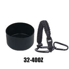 適用於12-40安士水瓶的繩索和矽膠套裝，高強度、防滑且便攜的瓶子配件，適用於保溫杯、、12-40安士水瓶、Tyeso瓶、露營、徒步旅行、健身和旅遊，男女和兒童的聖誕和生日禮物