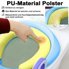 LILIIN Potty Trainer For Children 1-7 Years Green + Blue / Purple + Blue Toilet Trainer With Stairs Height Adjustable Learning Potty With PU Padded & Non-Slip Pedal Foldable Toilet Seat - Purple - View 5