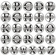 1 pièce Panneau de monogramme métallique rustique de 12 pouces/30 cm - Œuvre murale personnalisée d'initiale pour la décoration d'intérieur, utilisation extérieure , apporte une touche élégante et distinctive à votre espace