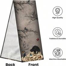 Camino de mesa de Halloween, cráneo retro, gato negro, telaraña, esqueleto de rosa, decoración de mesa de cocina y comedor, mantel de mesa de fantasma de Halloween adecuado para suministros de fiesta en interiores y exteriores, mejores regalos