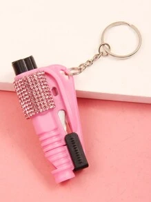 1PC Car Window Breaker Tool Keychain,3 In 1 Glass Breaker And Seatbelt Cutter & Survival Whistle, Emergency Keychain Car Escape Tool Applicable To All Cars, Car Accessories