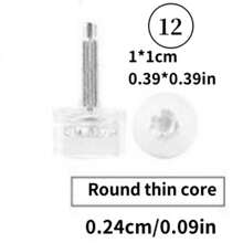 5 Pairs Transparent Stiletto High Heel Replacement Tips, Wear-Resistant & Non-Slip Heel Tips In Thick & Thin Designs - Transparent - View 9