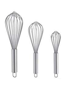 3 peças Batedores para Cozinhar, Batedor de Aço Inoxidável para Misturar, Bater, Bater e Mexer, Conjunto de Batedor de Arame de Balão Versão Aprimorada, 8+10+12