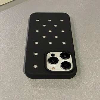 Apple Minimalistiskt Enfärgat Hollow Shell Mobilskal, Kompatibelt med 15/13ProMax/11Pro/13/14, Värmeavledning, Stötsäker, För XR/7Plus/Nya Modeller Vattentätt Falltåligt Reptåligt