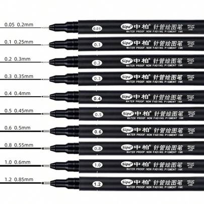 sipa Caneta de Gel Cômica Preta Estilo Saudita, Única ou em Conjunto