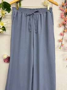 Women Pants - 灰色 - 查看 3