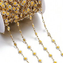 39.37in Daisy Chain Stainless Steel Chain DIY Necklace Bracelet For Jewelry Making Supplies