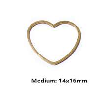 20 chiếc Trăng Sao Thả Trái Tim Hạt Charm Nhỏ Vàng Mặt Dây Thép không gỉ Mở Bezels Rỗng Khung Khuôn Viền DIY Trang Sức làm - Mặt dây chuyền nhỏ bằng thép không gỉ - Xem 40