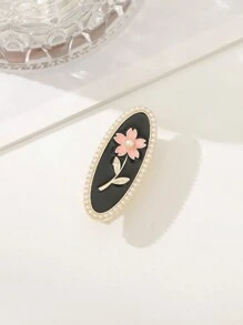 1个复古花卉珍珠发夹，优雅日常发夹 - 彩色 - 查看 8