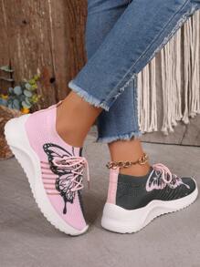 Neue Sommer-Sportschuhe für Damen im Stil mit elastischen, dicksohligen und populären Lässig-Socken-Sneakers