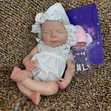 13 Inch Adorable Silicone Girl Handmade Real Touch Newborn Reborn Doll For Gift Or Collection - Multicolor - View 14