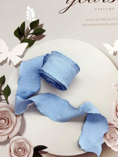 1 条 4 厘米礼品包装丝带，10 码长，褶边丝带适用于礼品包装、DIY 工艺品、蛋糕和鲜花、蝴蝶结、婚礼请柬套装、新娘花束、派对装饰