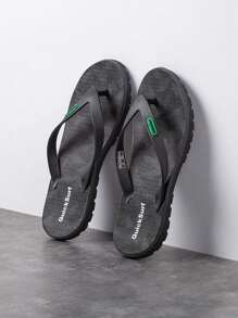 Quicksurf 防滑户外/室内厚底休闲时尚速干人字拖凉鞋 男士 - 黑色 - 查看 2