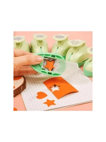 Juego de perforadoras para manualidades, paquete de 5, perforadoras de papel, perforadoras circulares decorativas con forma de estrella y copo de nieve para manualidades, álbumes de recortes,
