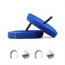 4入組鈕扣和2入組鞋帶套裝，彈性無繫帶鞋帶扣適用於女性和男性的鞋子，方便的鞋帶固定器 - 彩色 - 查看 12