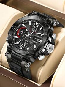 Foxbox 男士黑色數位手錶 - 黑色 - 查看 2