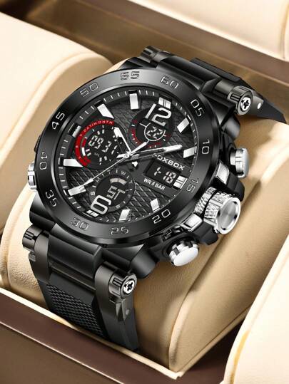 Foxbox 男士黑色數位手錶
