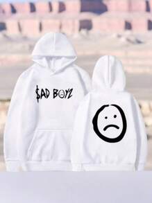 Hoodie $ad Boys Cara Triste Sudadera - Blanco - Ver 1